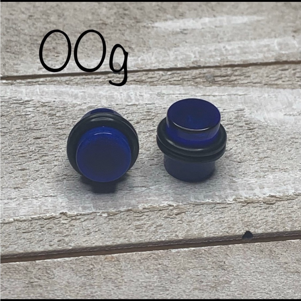 Blue 00g 00 Gauge Acrylic Plugs Gauges New 10 Mm